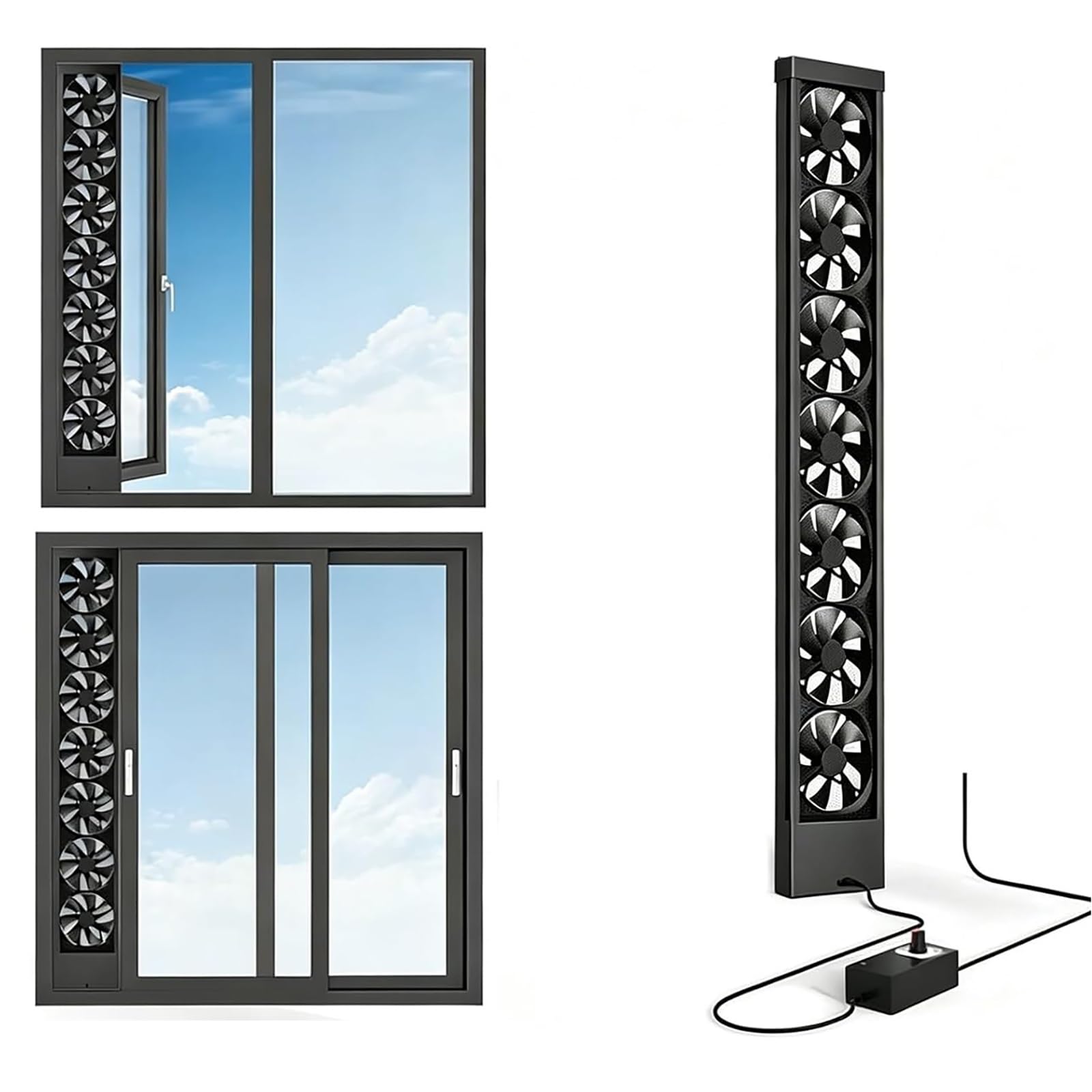 Ventilateur d'extraction de fenêtre rétractable 35-45cm pour chambre
