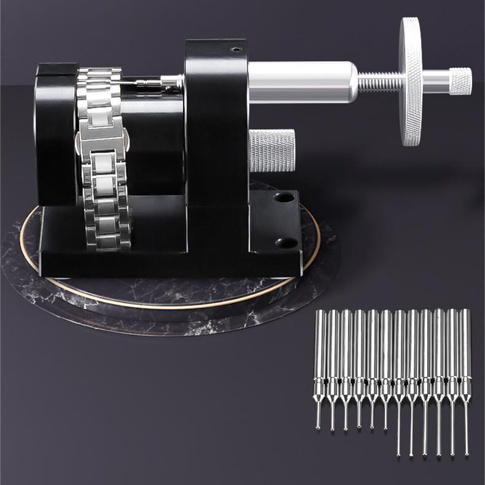 Herramienta para quitar eslabones de correa de reloj, kit de desmontaje y reparación para correas de metal, herramienta de precisión para relojeros y reparaciones de bricolaje