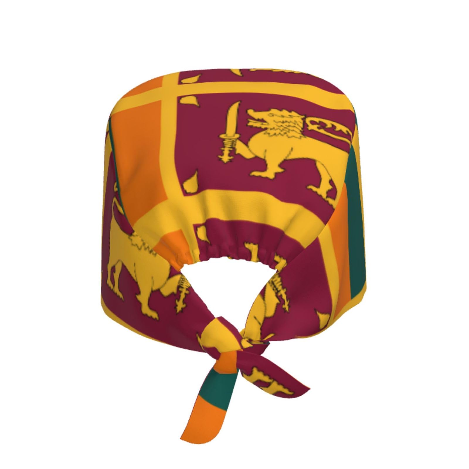 YYHWHJDE Breathable Work Hat Sri Lanka Flag Prints Adjustable Comfortable Chef Hat for Women & Men Black