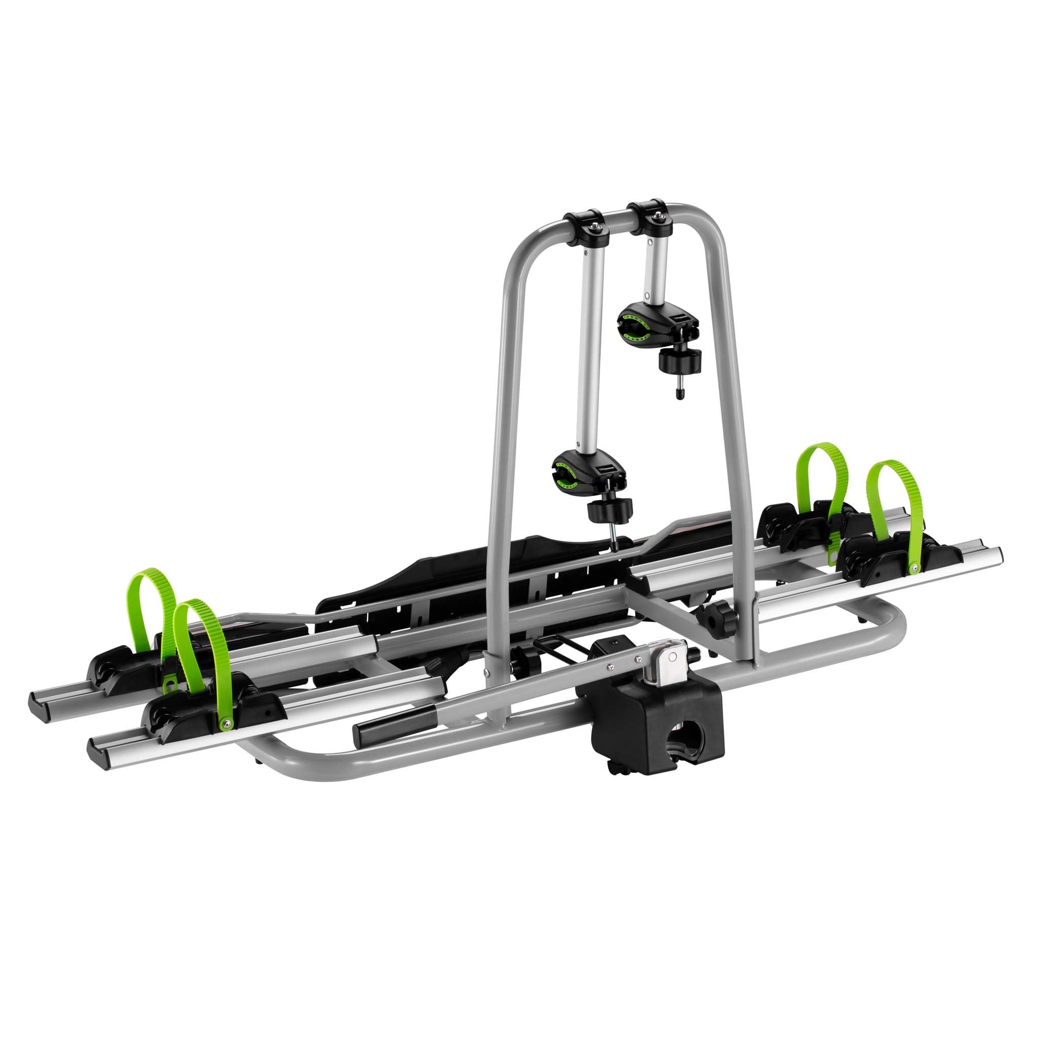 Wiltec Portabici auto universale per 2 biciclette, porta bici per auto pieghevole, portata max 60 kg, con protezione antifurto