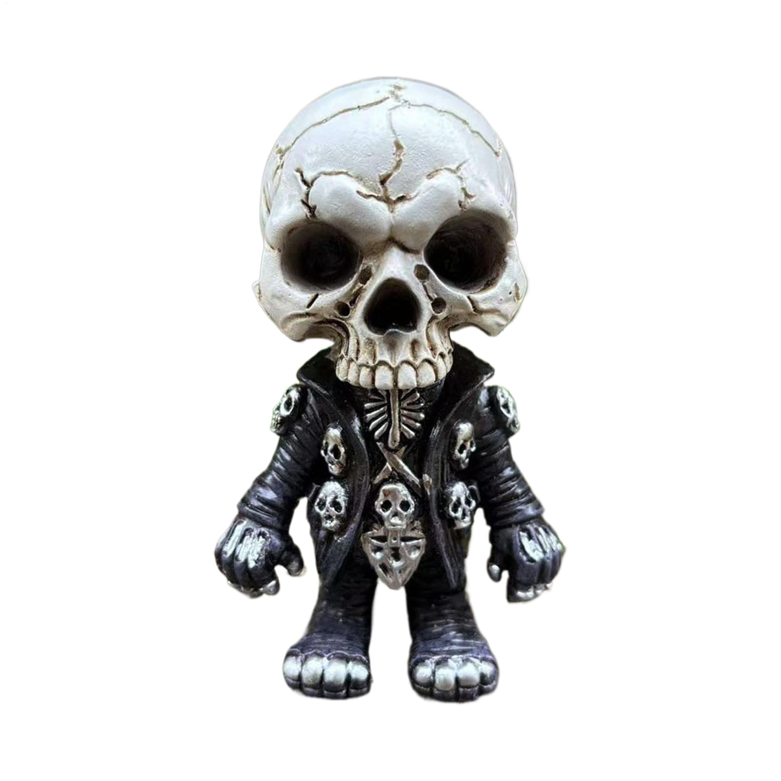 Figurine Crâne Sculpture de Crâne en Résine pour Bureau et Chambre