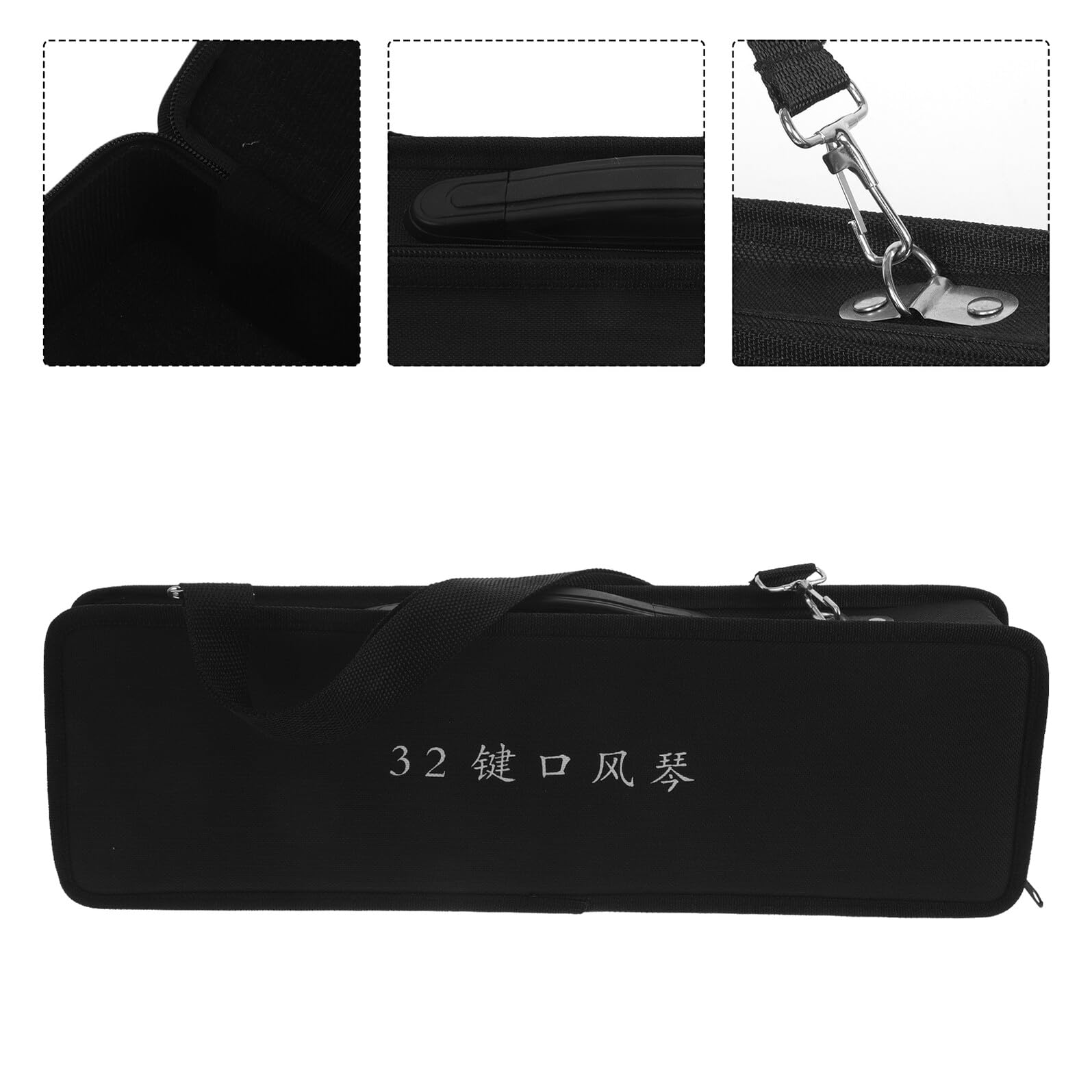 Custodia da Viaggio per Melodica 32 Tasti, Borsa Rigida con Maniglia, Organizer per Tastiera Melodica Soprano, Protezione Antiurto per Studenti e Musicisti