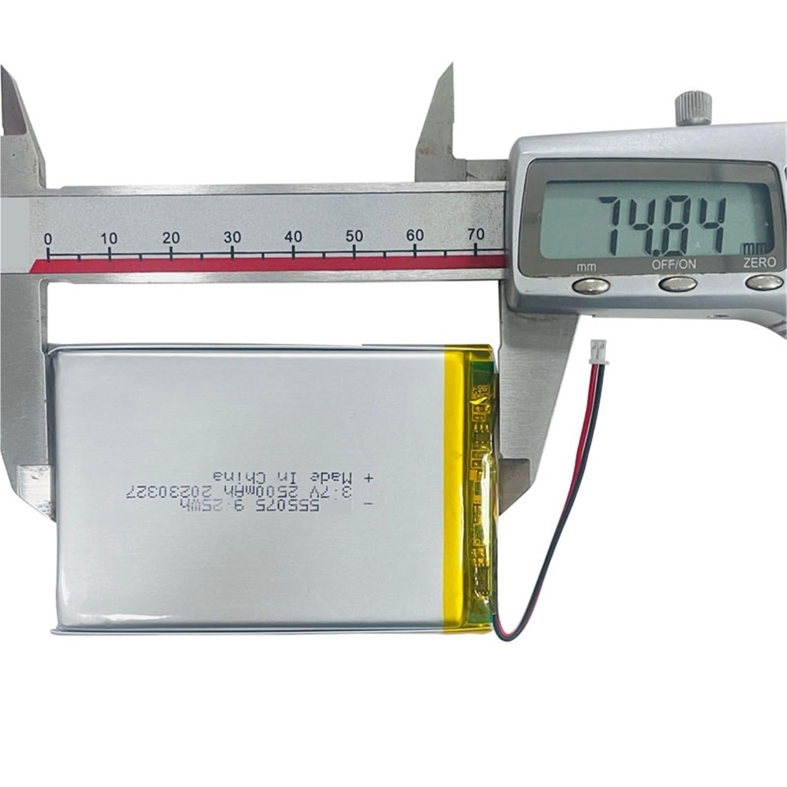 555075 3,7 V 2500 mAh 1 pièce