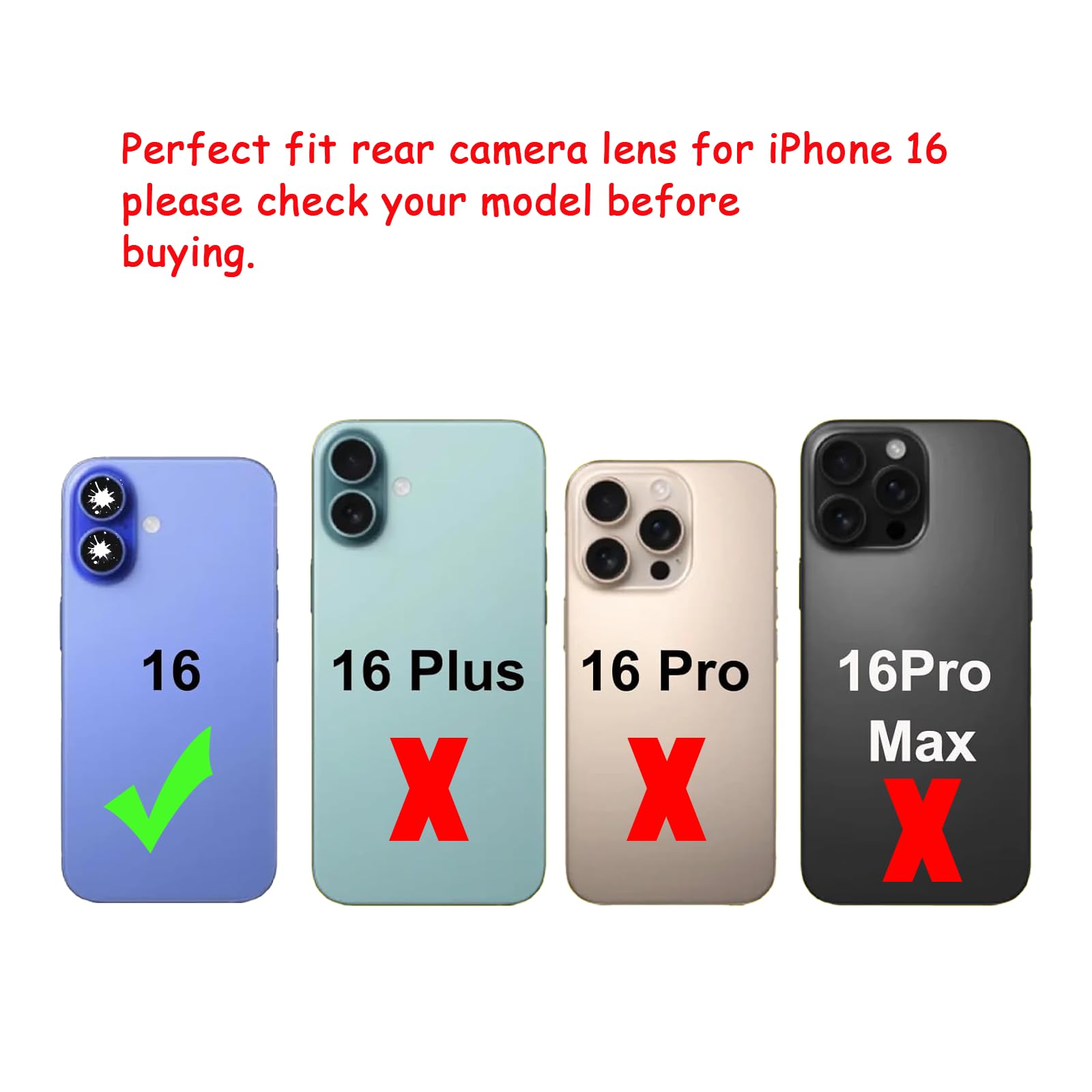 Lente Fotocamera Posteriore Di Ricambio Per IPhone 16: Vetro Con Kit Di Attrezzi Per Riparazione