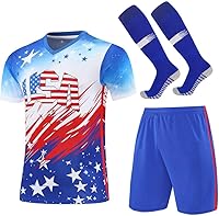 SKYOX Kids Soccer Jersey Uniform Set - Youth Training Top, Shorts & Socks for Boys Girls Breathable Polyester