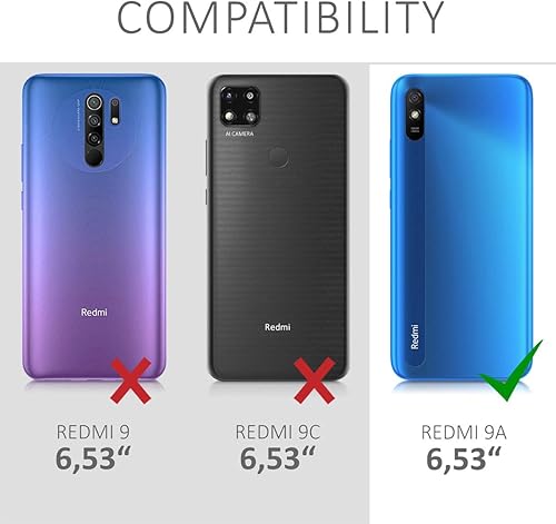 Miniatura 6 de kwmobile Funda de silicona TPU compatible con Xiaomi Redmi 9A9AT - Funda suave - No toques mi teléfono blanconegro