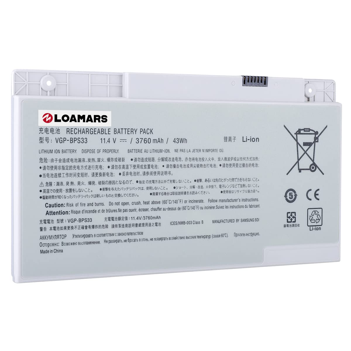 Amazon.co.jp: Loamars SONY VGP-BPS33 交換バッテリー11.4V 3760mAh