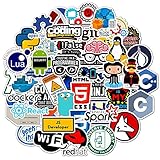 ENGOOFINE Programming Stickers for Developers, Coders, Programmers, Hackers, Geeks, and Engineers,Developper Stickers for Laptop (50pcs) (50 PCS)