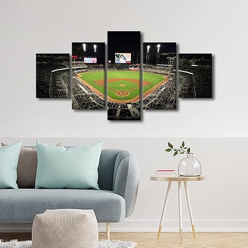 Miniatura 278 de Decoración de pared, lienzo para estadio deportivo de Estados Unidos, arte de pared moderno Fenway Park en Boston, arte de pared para oficina, sala