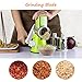 Rotary Cheese Grater, Zacfton Kitchen Mandoline Vegetable Slicer with 3 Interchangeable Blades, Easy to Clean and Non-slip Rotary Grater Slicer for Fruit, Vegetables, Nuts (Green)