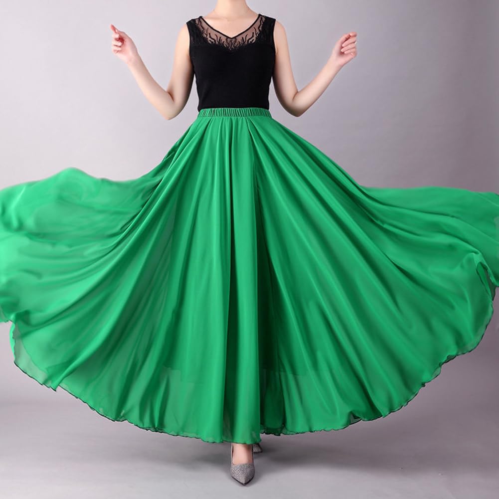 EFLALYHG Costume in Chiffon di Danza del Ventre Flamenco Spagnolo Classico da Donna, Danza del Ventre Messicana, Spettacolo folcloristico, Competizione di Danza Professionale