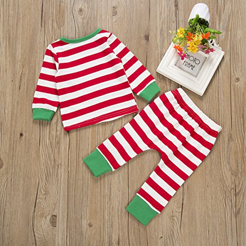 NCONCO Baby Boy Girl Christmas Outfit Reindeer Shirt+Pants 2Pcs Xmas Clothes - Afbeelding 4