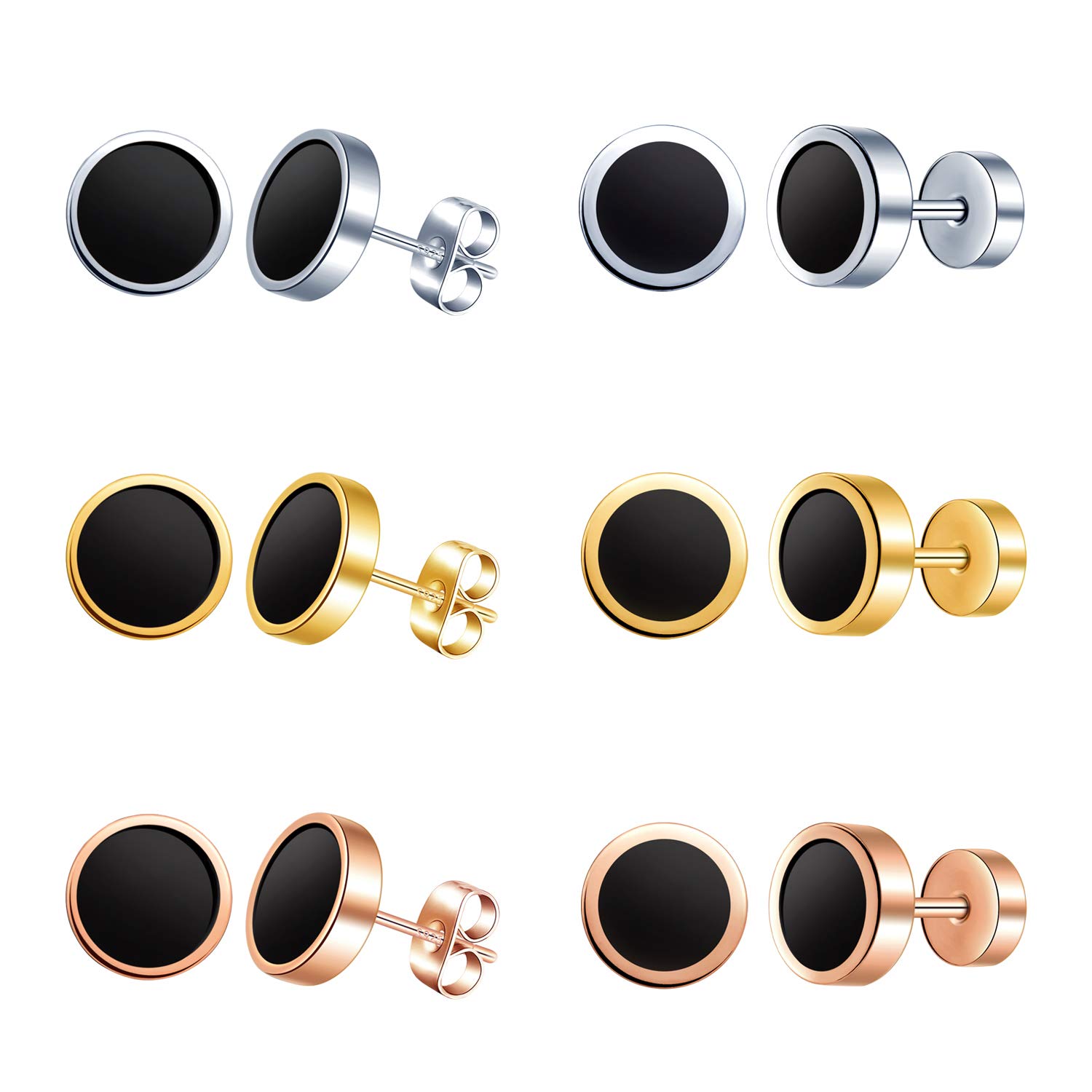 Orecchini A Cerchio Tubolare ø 42 Mm Con Chiusura A Ponte Placcati Oro Giallo In Argento 925 - Foto 5