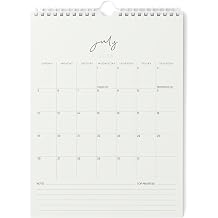 Karto Wall Calendar 2026-2027 - Vertical 8.5x11 inch July 2026 to December 2027 - Boost Your Productivity and Easy Planning with the Aesthetic Monthly Calendar - Cursive Beige