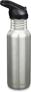 18 oz Classic Water Bottle with Flip Seal Sport Cap & Straw - 100% Leakproof Spout & Cap - Durable, BPA-Free & Stainless Steel Material - Easy-Sip Water Bottle - Brushed