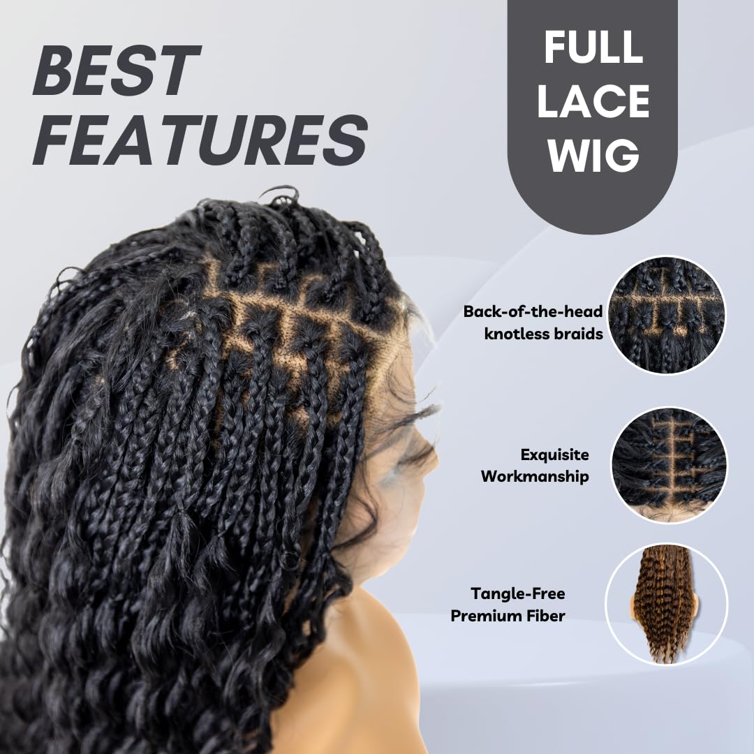 Amazon.com : PIB Full Lace Braid Wig - Micro Box Braided Wig  display picture 3