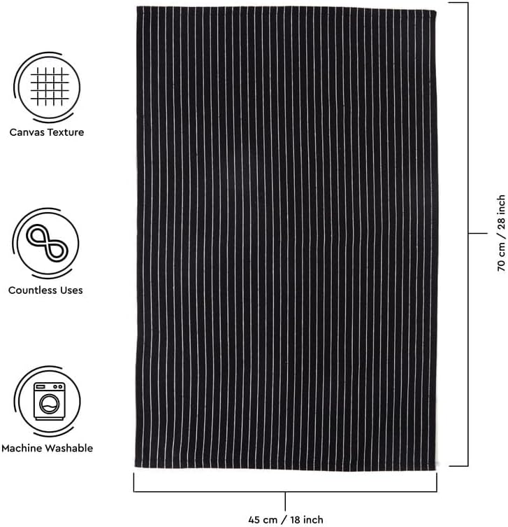 Miniatura 3 de Encasa XO Juego de toallas de cocina de algodón, paño de mano y té para limpieza y secado rápido, XL 28 x 18 pulgadas (paquete de 4) altamente