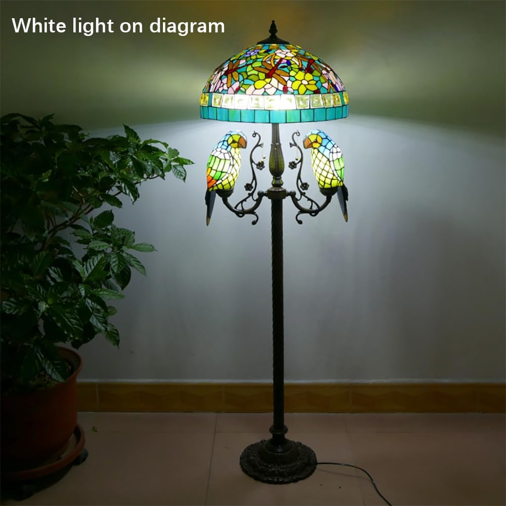 欧風豪華オウムのフロアランプアメリカンレトロリビング寝室