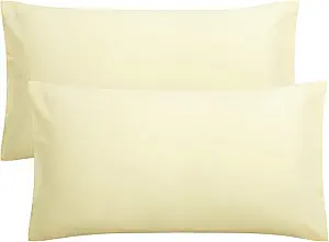 FLXXIE 2 Pack Microfiber King Pillow Cases, 1800 Super Soft Pillowcases with Envelope Closure, Wrinkle, Fade and Stain Resistant Pillow Covers, 20x36, Ivory