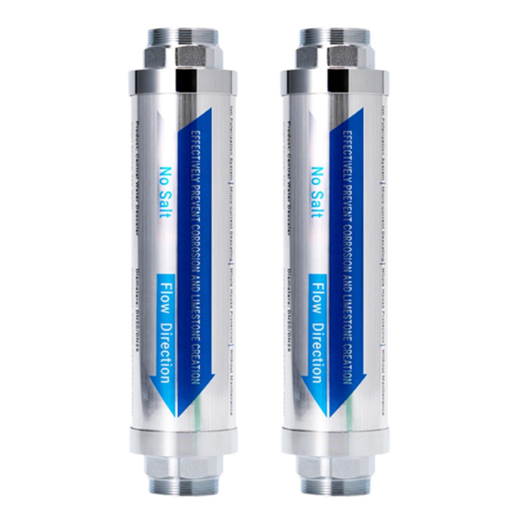 Hndhbfgrt 2X Whole House Central Water Softener Scale Filter Prevent Scale Built Up on Water Pipes Smart Toilet Boilers