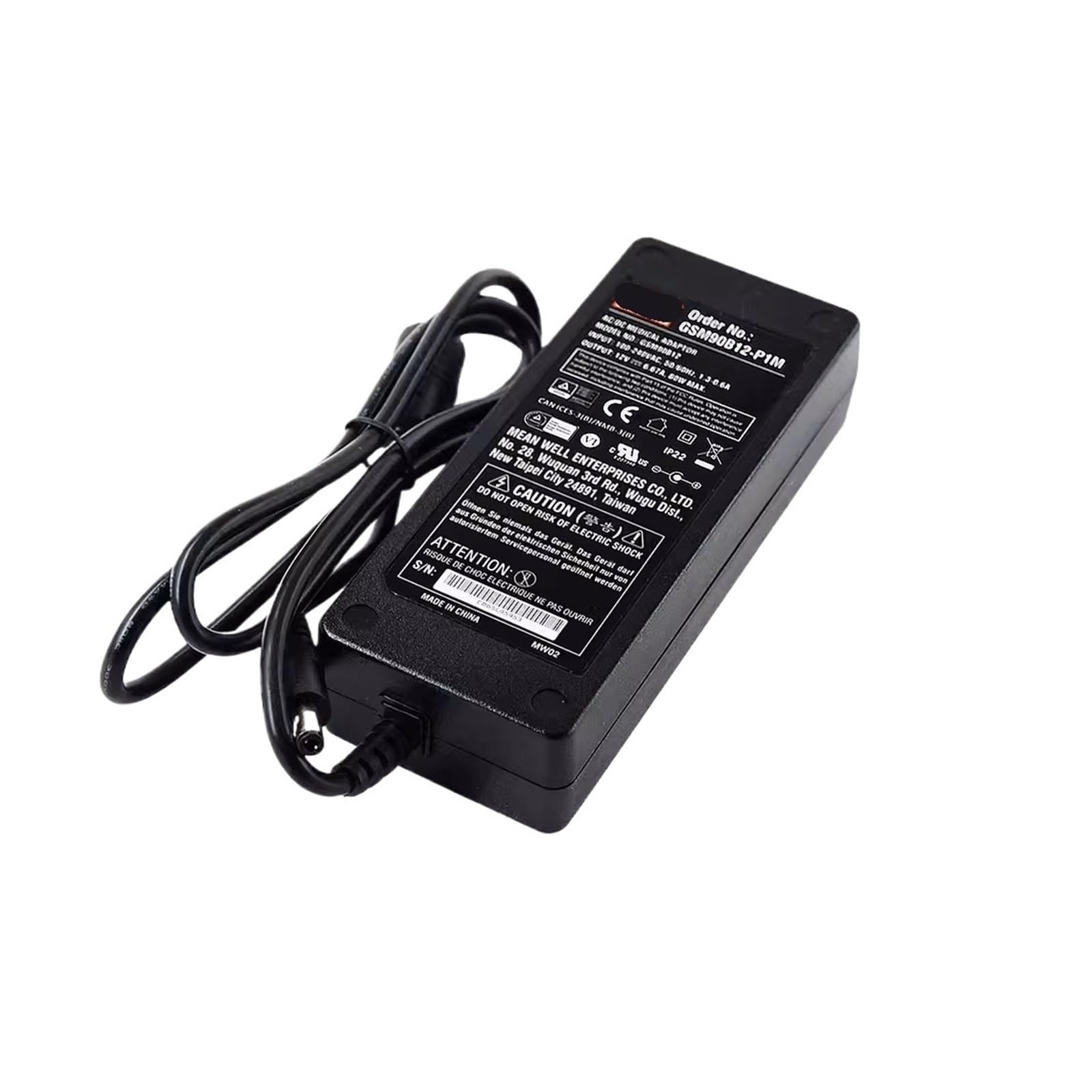 Adaptateur secteur industriel CA-CC 90 W GSM90B15-P1M pour écrans de contrôle