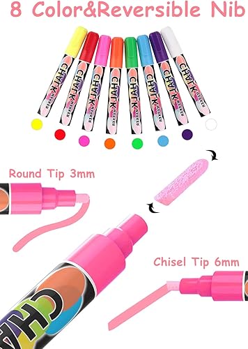 Miniatura 7 de Pizarra rústica de doble cara con 8 marcadores de tiza líquida, soporte de mesa de 7.5 x 8.6 pulgadas, caballete pequeño de pizarra para encimera,