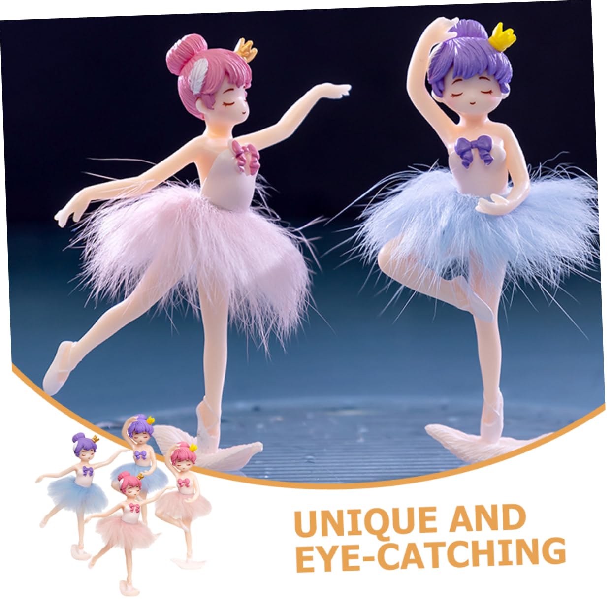 TOYANDONA 12pezzi Decorazioni per Torte Figurine di Ragazze Balletto di Ornamenti per Compleanno per Decorare Torte e Cupcake Giocattoli Adorabili per Bambine