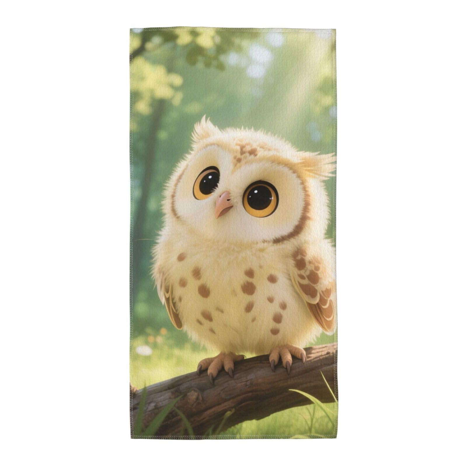 FekiLoot Absorbent Hand Towels 12"X24" Decorative Bathroom Towel Soft Microfiber Face Towel Cute Owl Cub Dish Kitchen Towels for Bathroom Kitchen Hotel Spa Bath Towels