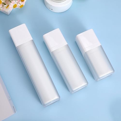 Miniatura 9 de 3 unids loción vacío sin aire cosmético bomba crema viaje dispensador botella (0.5 fl oz+1.0 fl oz+)