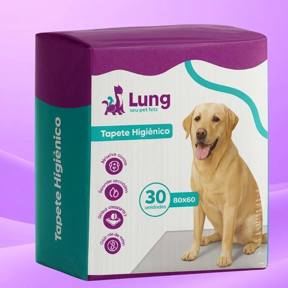 Tapete Higiênico Fralda Absorvente 80X60cm 30 Unidades Econômico p/Cachorro Pet
