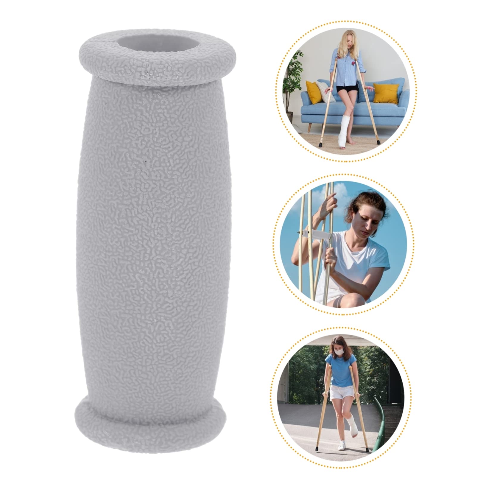 Hemobllo Empuñaduras de Muletas Tpr 10 Piezas Gris Reemplazo Antideslizante Compatible Muletas Estándar Uso Médico Accesorio para Ayudas Movilidad Adulto