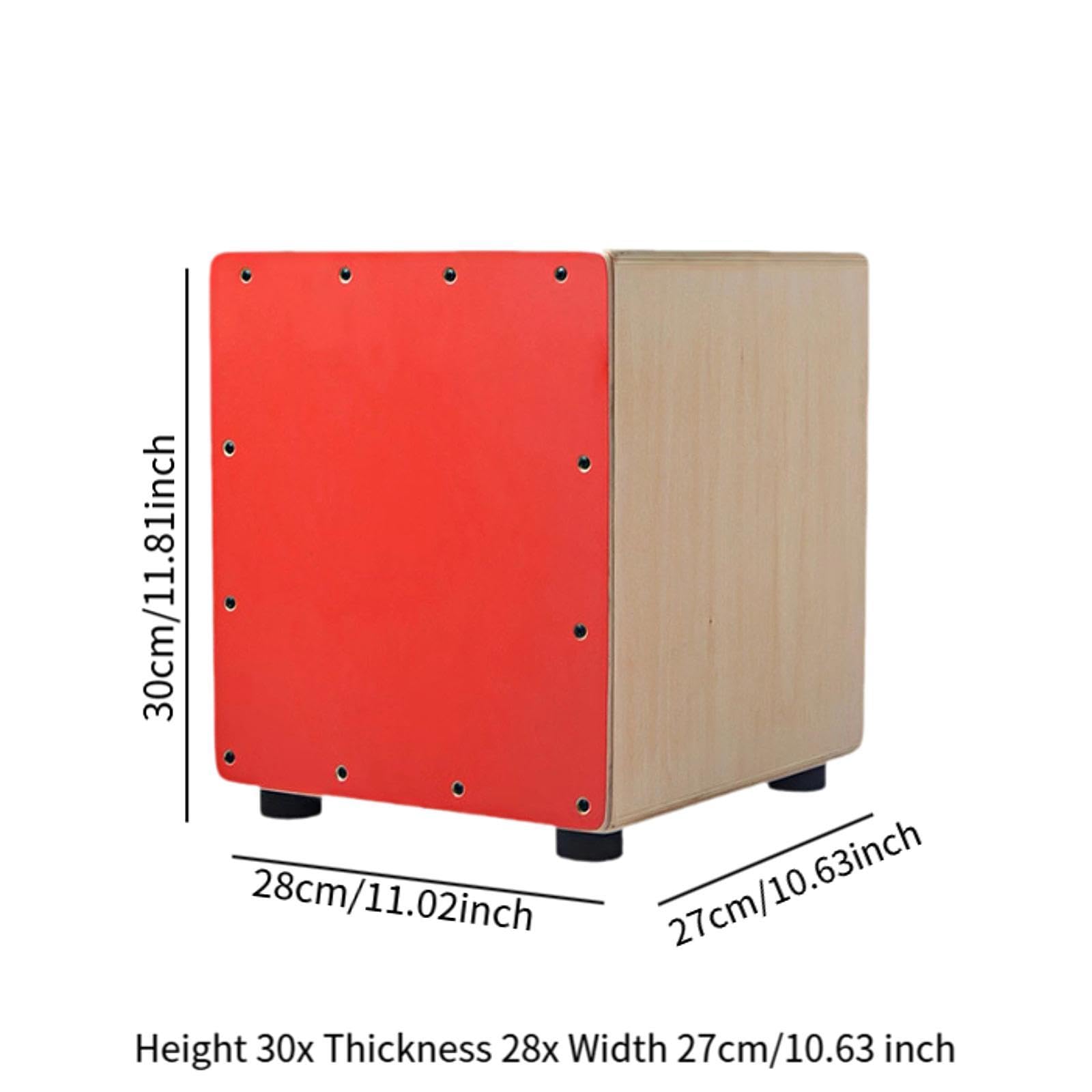 Perfeclan Tambor de Madera para Niños, Instrumento de Percusión, Juguete Educativo, Rojo