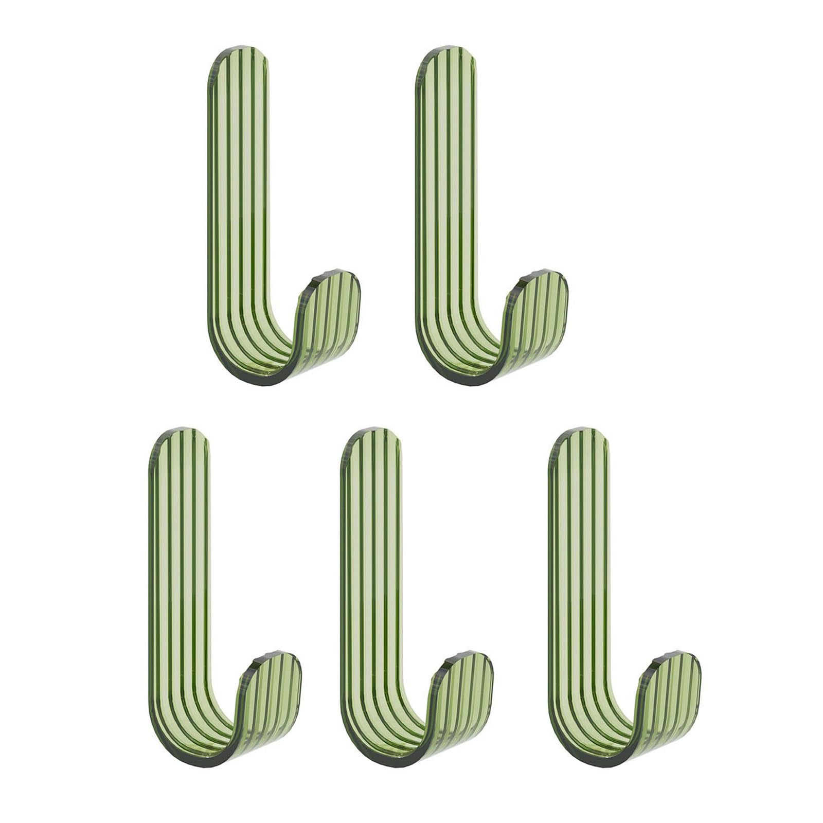 5pcs Strong Adhesive Wall Hook No Drilling Coat Bag Bathroom Door Kitchen Towel Hanger Hooks Multifunction Storage