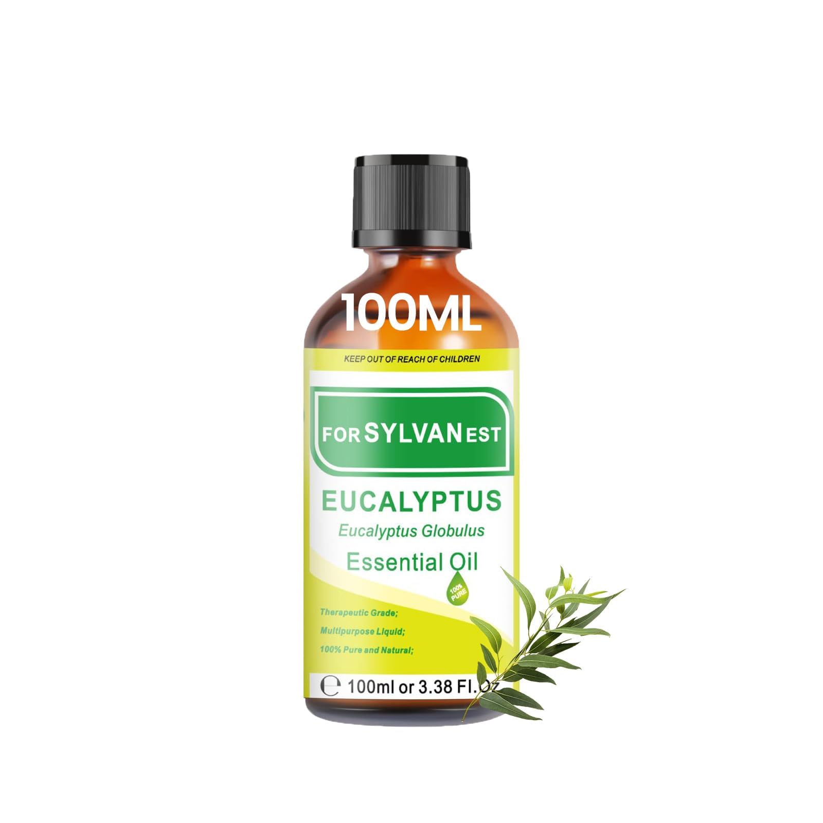 Eucalyptus Essential Oil 100ML - Natural Eucalyptus Essential Oils for Diffuser, Humidifier, Aromatherapy, Shower, Bath, Candle and Soap Making