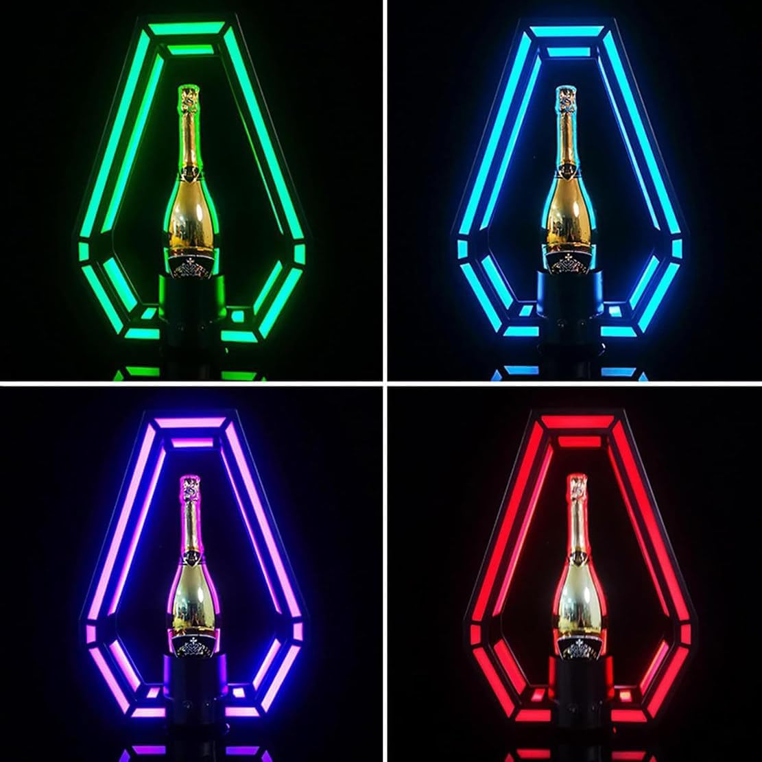 【B品】光る ドンペリ LED スタンド ディスプレイ Amazon｜7色のスペードのエースシャンパンボトルプレゼンター