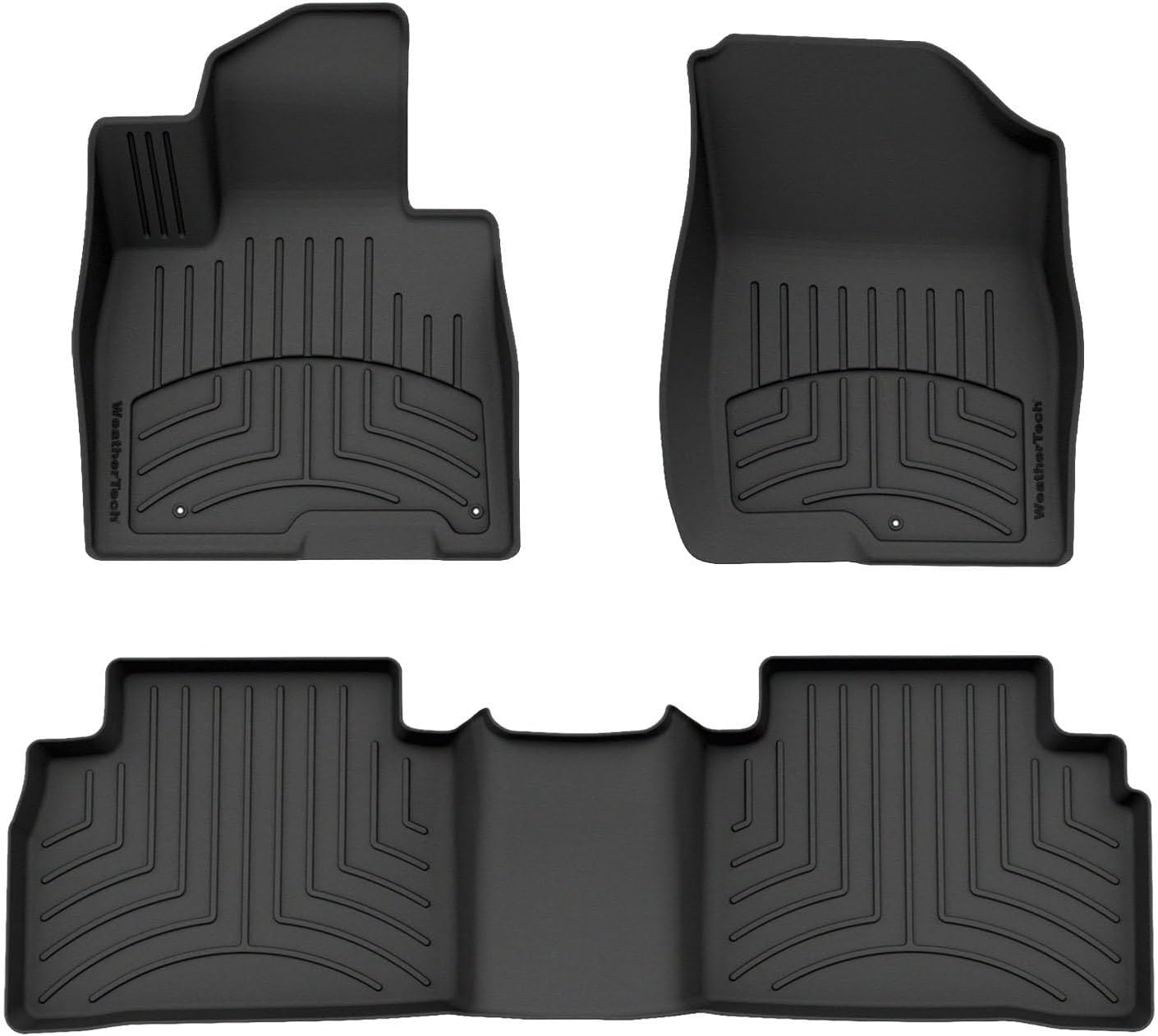 WeatherTech FloorLiner HP Custom Fit Floor Mats for Hyundai Tucson 1st & 2nd Row (441678-1-2IM), Black