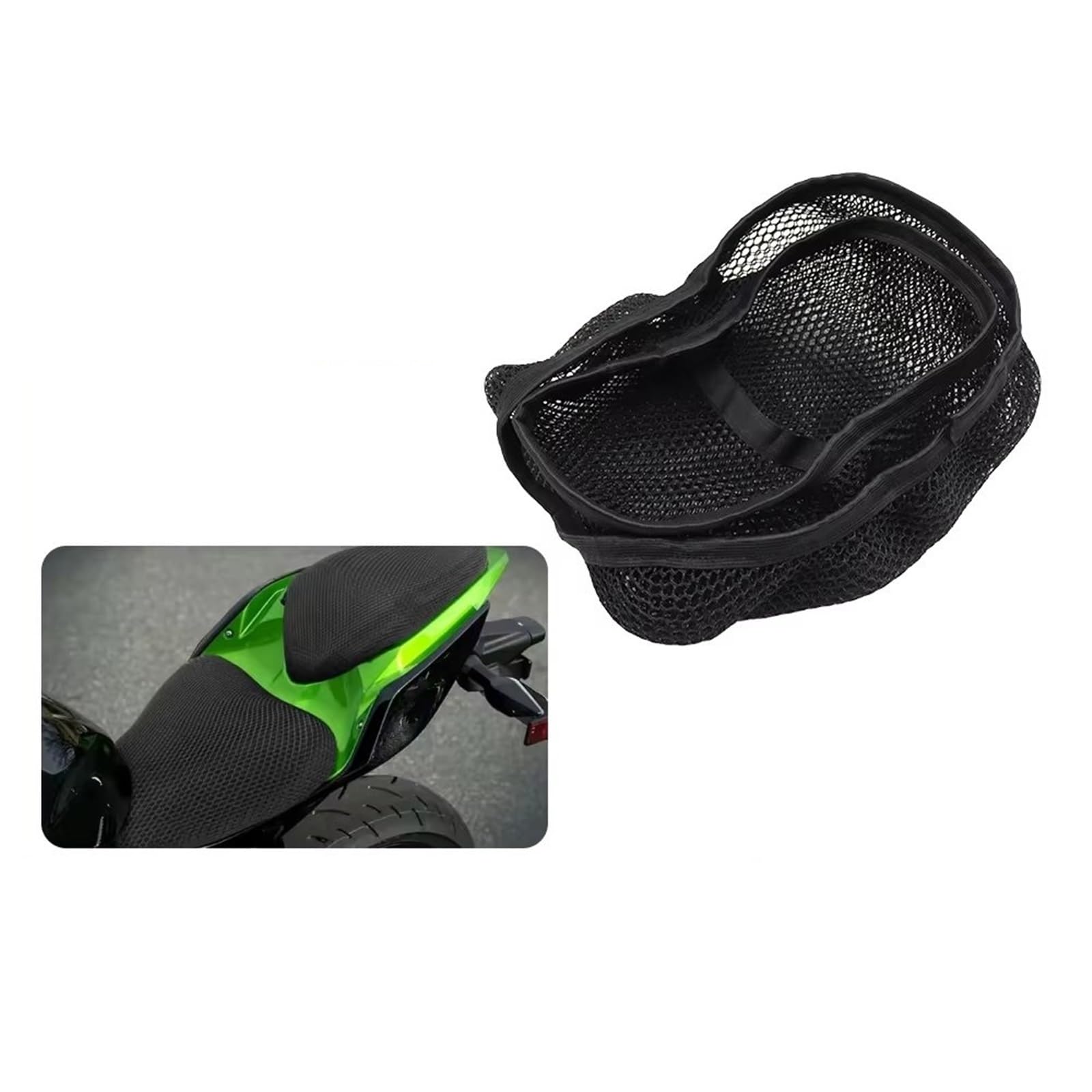 Moto Copri Sedili Per Kawasaki Per Z400 Per Z 400 Coprisedile per moto Tessuto a rete Cuscino traspirante Isolamento termico Protezione antigraffio