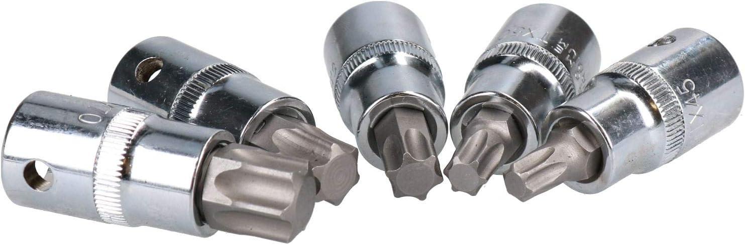 1/2" Drive Male Torx Star Sockets Bits T45 T50 T55 T60 T70 5pc Set