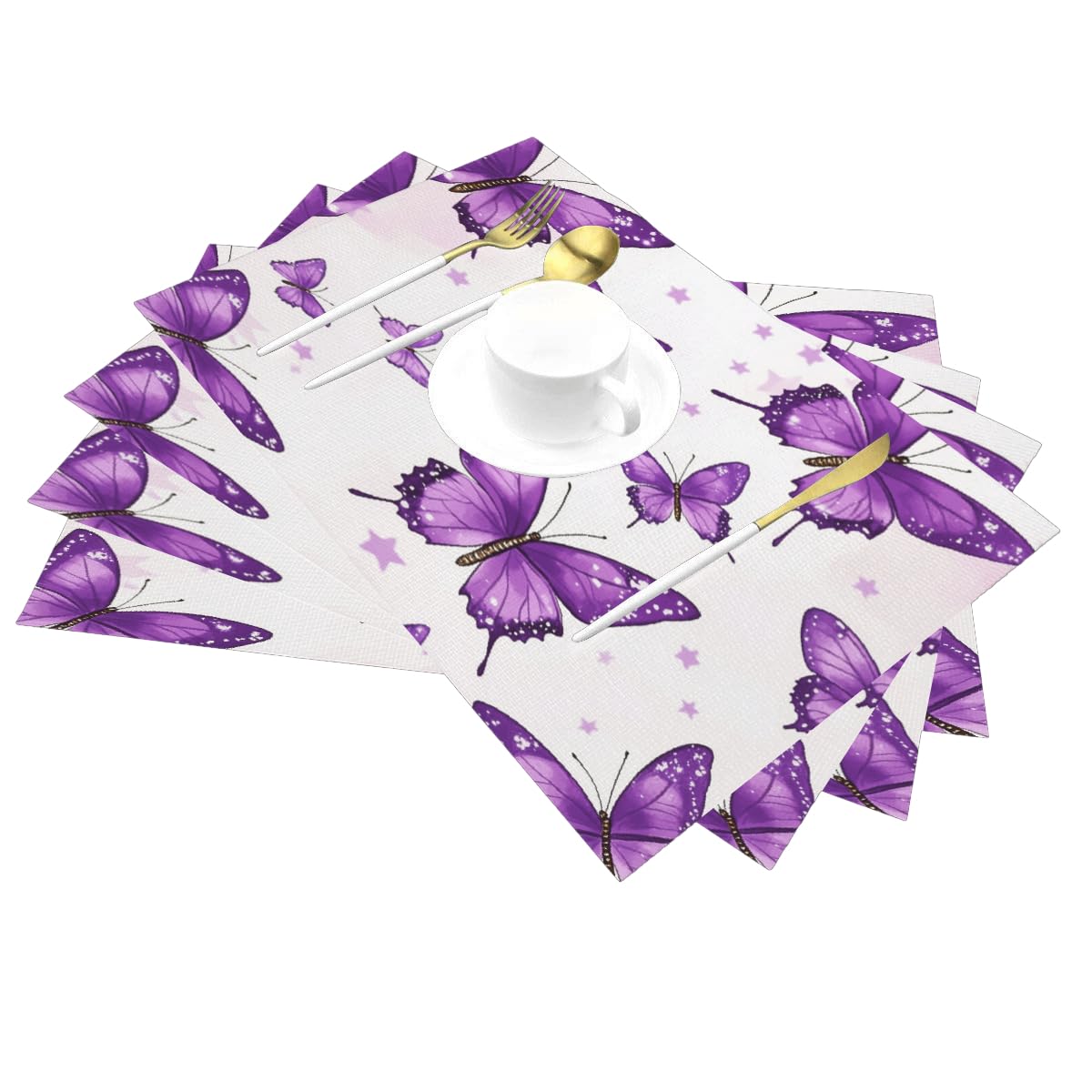 Set de table antidérapant PVC violet lavable cuisine et fête