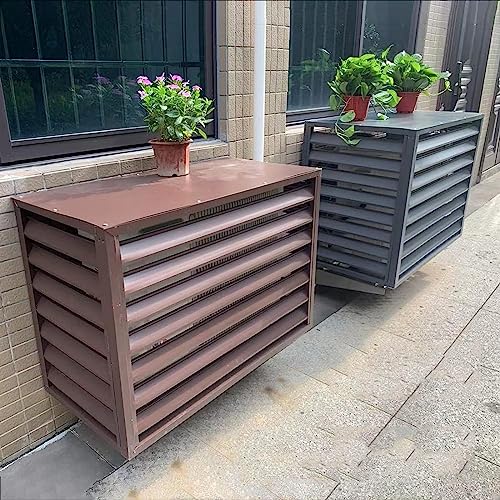 Aluminiowa osłona klimatyzatora premium – ochronna obudowa dekoracyjna do pompy ciepła i zewnętrznego skraplacza – odporna na warunki atmosferyczne i konstrukcja