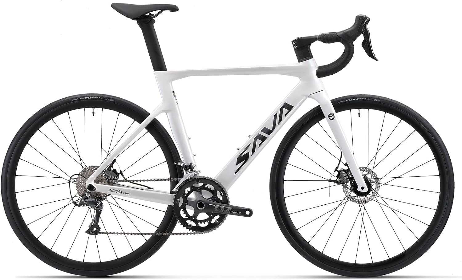 SAVADECK Carbon Fiber Road Bike, 700C Racing Bicycle Carbon Frame Carbon Fork with SORA R3000 Derailleur System 18 Speed Disc Brake Road Bicycle for Men or Women