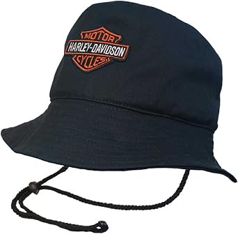 Harley-Davidson Mens Primary Embroidered Bar & Shield Logo Bucket Hat - Black