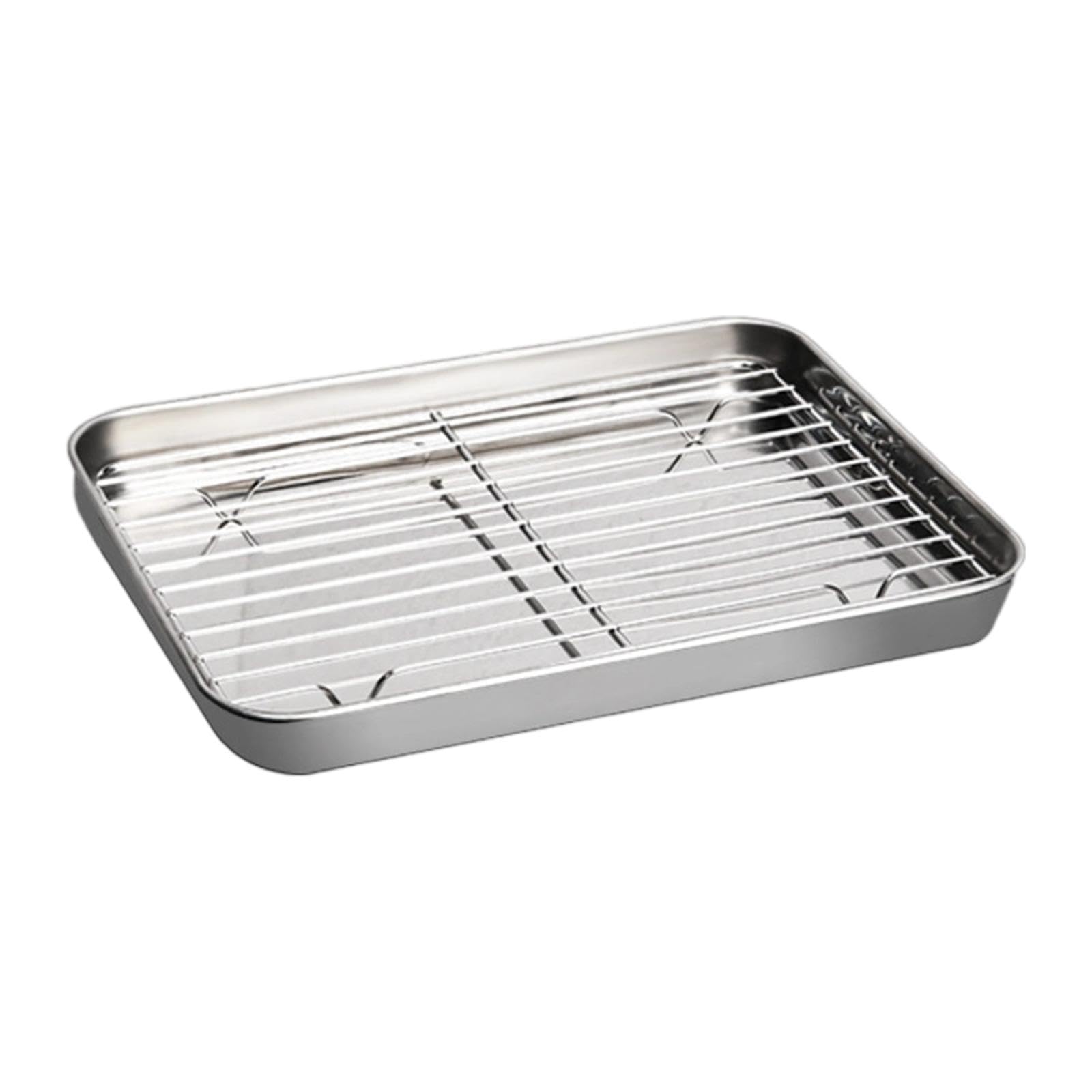 Plaque de cuisson en acier inoxydable durable avec grille pour gâteaux de fête