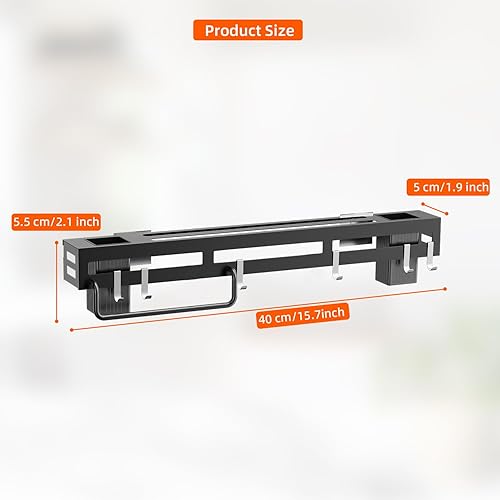 Miniatura 2 de Estante para colgar utensilios, soporte para utensilios de cocina de 15.7 pulgadas, soporte para utensilios de cocina de acero inoxidable, soporte