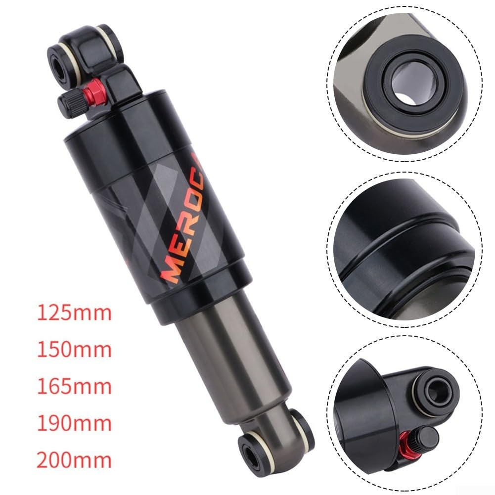 Amortiguador trasero de aire para bicicleta, amortiguador trasero de aire para bicicleta de montaña 125/150/165/190/200 mm, para bicicleta de montaña (165 mm)