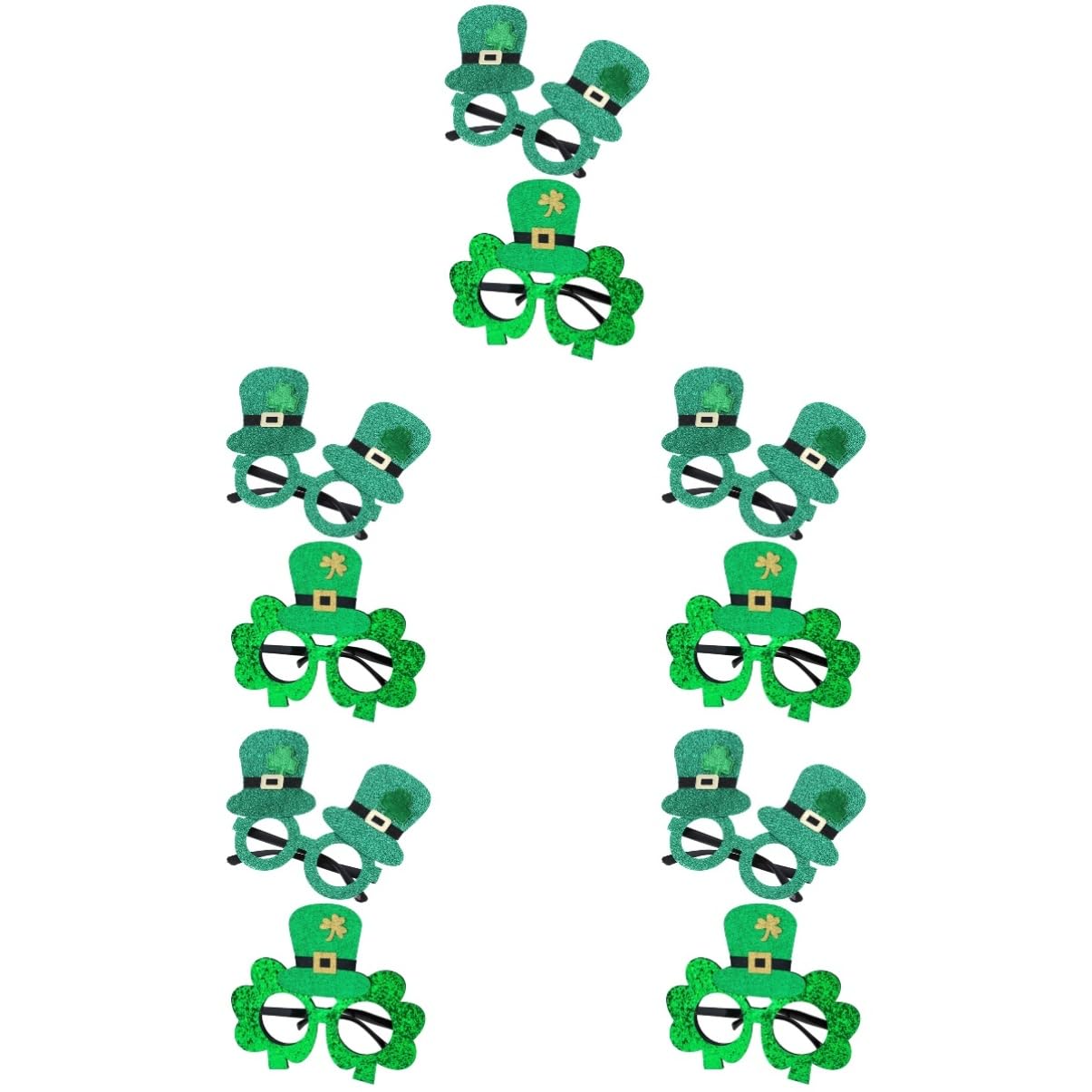 Abaodam 10 Piezas Gafas Irlandesas Decoración Irlandesa Regalos Irlandeses Gafas De Maquillaje Gafas Divertidas Niños Gafas Del Día De San Patricio Gafas De Fiesta De Navidad St Marcos