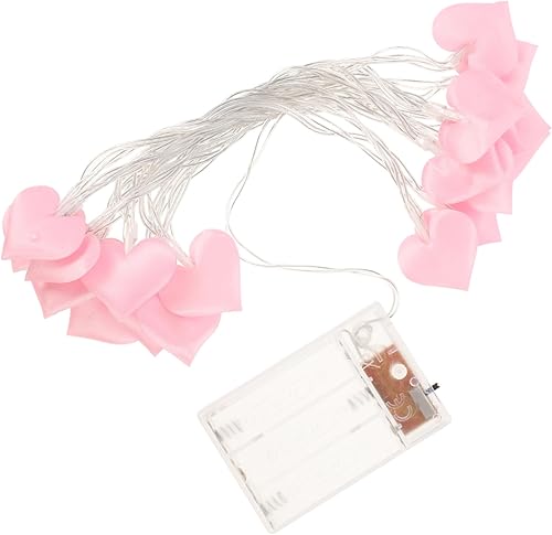 Miniatura 3 de PRETYZOOM Cadena de luces de amor de cadena de luces de hadas de batería de luces de hadas de corazón Guirnaldas luminosas de interior forma de