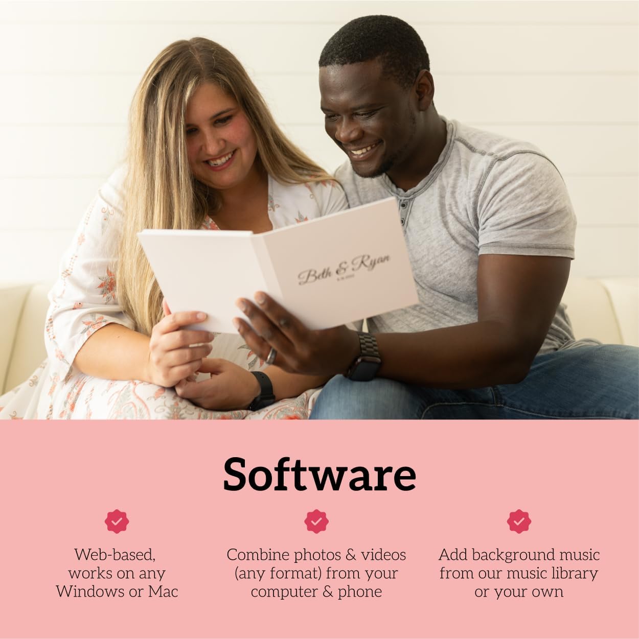 Heirloom Video Book - 5" HD Screen for Custom Memory Gift - Wedding Birthday Anniversary - 20 Min Video Photo Keepsake - USB Rechargeable - Blank - Image 8