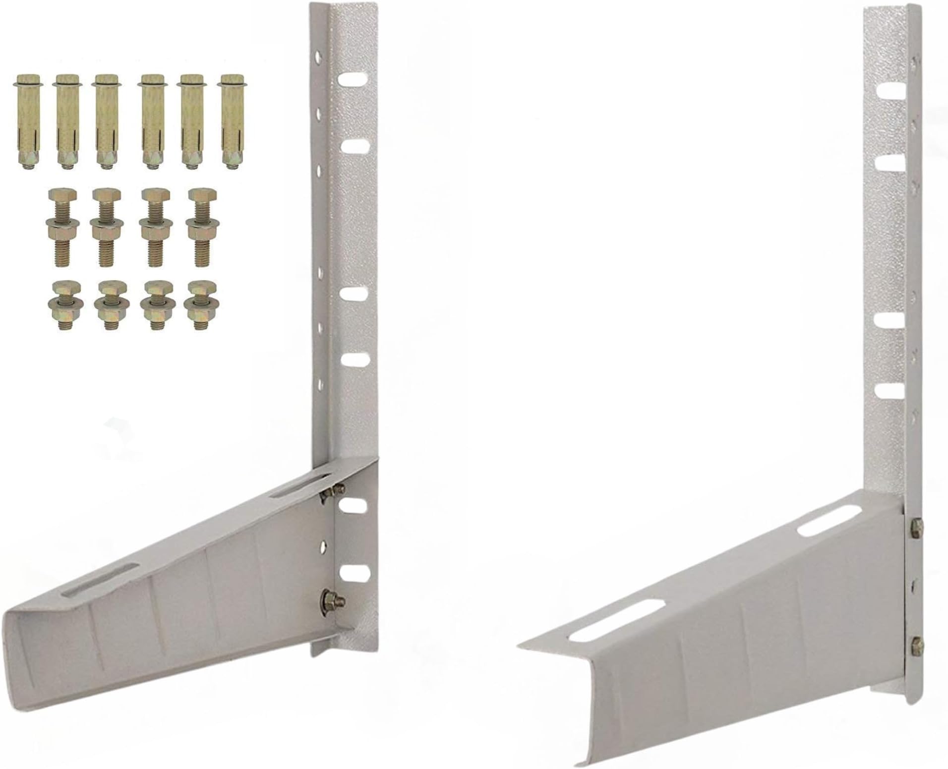 AMPEREUS® Universal AC Outdoor Unit Stand for 1 Ton to 2.5 Ton – Heavy-Duty Wall Mounting Brackets, Compressor Clamp Holder, Sturdy Outer Unit Support for Safe & Stable Installation