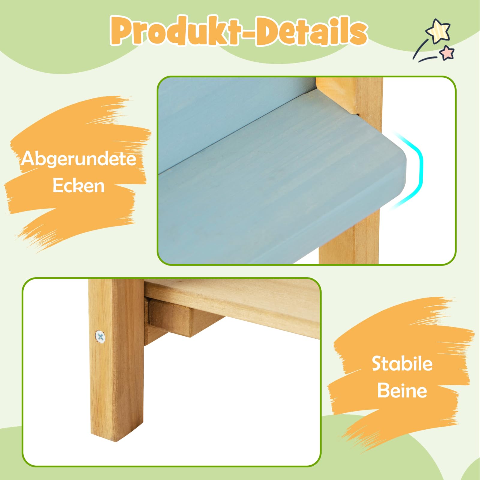 DREAMADE Matschküche Kinder Outdoor, Kinderküche mit Wassertank, Wasserhahn, Herd & abnehmbarem Regal, Spielküche aus Tannenholz, Outdoor Küche inkl. Zubehör für Jungen & Mädchen ab 3 Jahren (Natur)